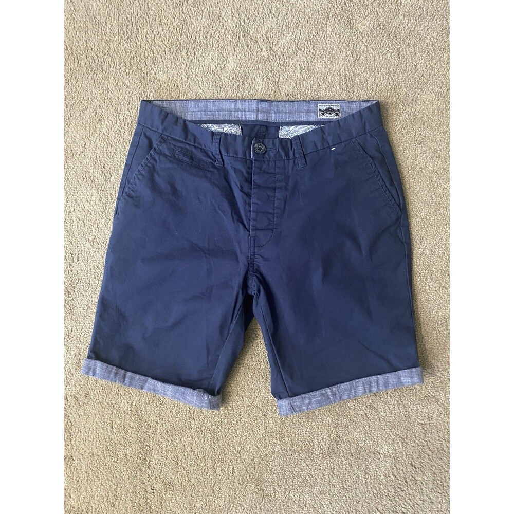 Denim & Co. men's navy chino Cuffed Shorts Coastal Elevated Basic Men’s Size 30